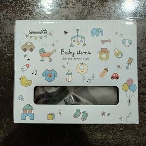 Silicone Straw Cups for Kids - Black